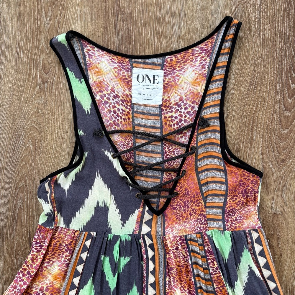 One Teaspoon Multicolor Tribal Print Mini Dress S… - image 5